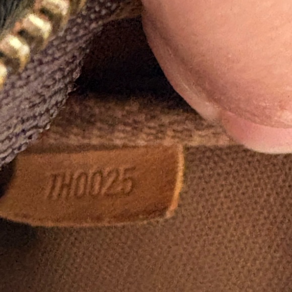 Louis Vuitton Brown Monogram Wristlet with Red Cherry Accent - Picture 3 of 7